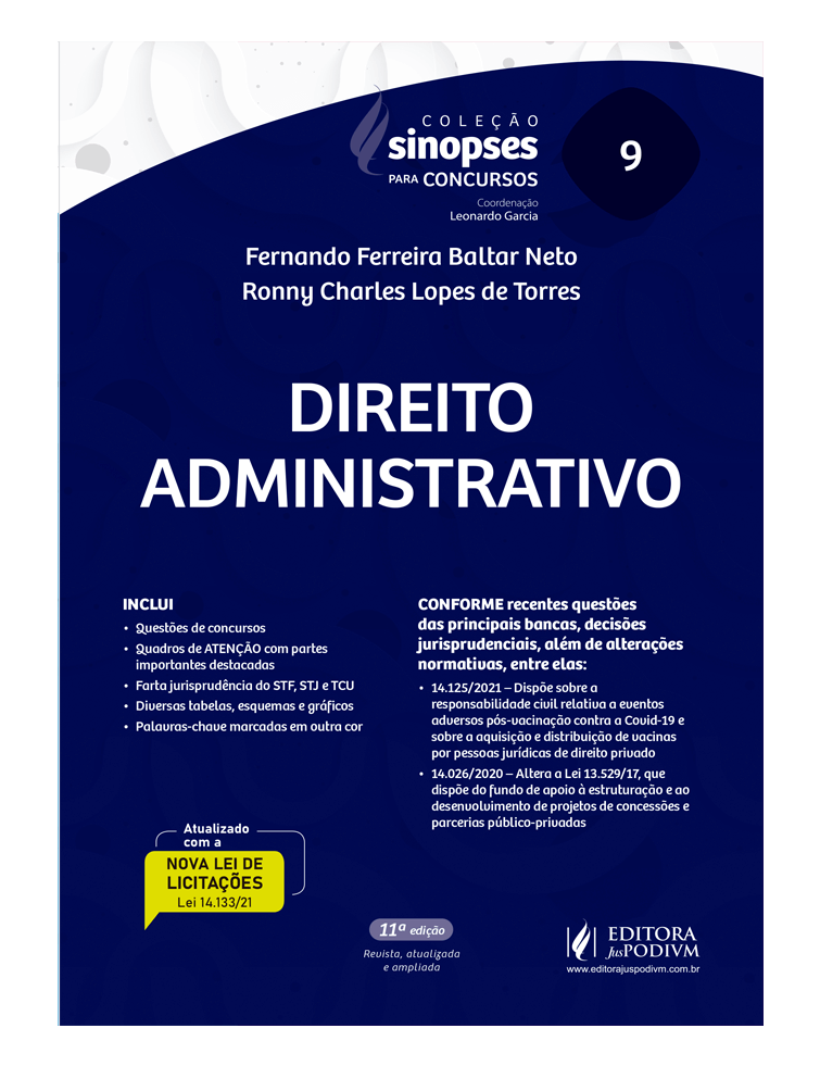 Sinopses para Concursos - v.9 - Direito Administrativo (2021)